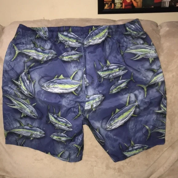 Psycho Tuna M or XL Atlantic Blue Psycho Tunas swim trunks New